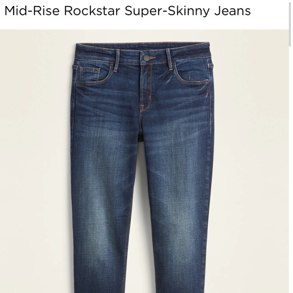 Old Navy Pants - Old Navy Super Skinny Dark Blue Jeans